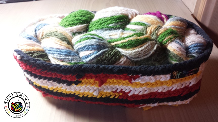 Nadelgebundenes Textilgarn-Körbchen