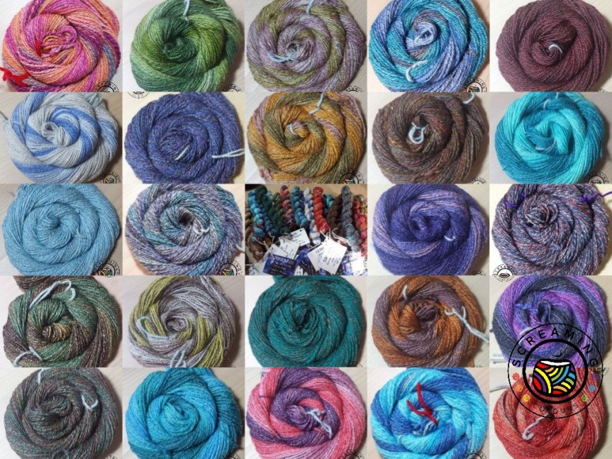 Collage Regenbogenwolle Adventskalender fertig