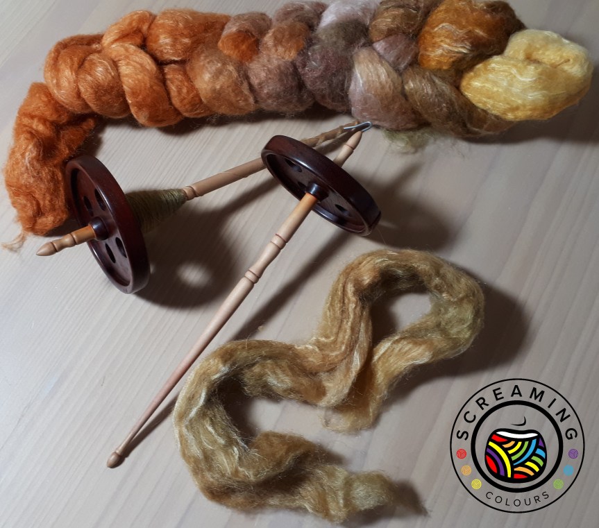 Knopfspindel angesponnen