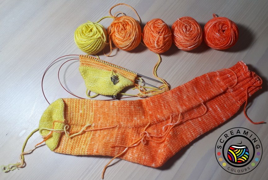 Fluorite Socks Zwischenbericht 1