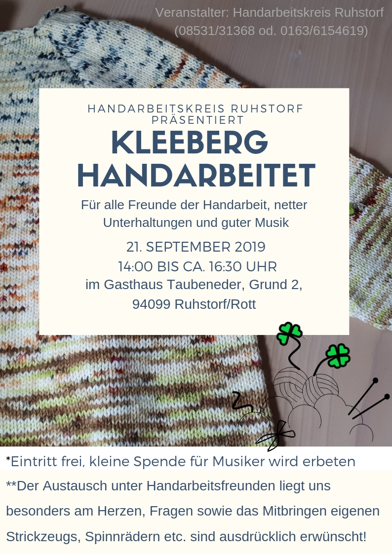 Kleeberg handarbeitet Sept. 2019 Flyer