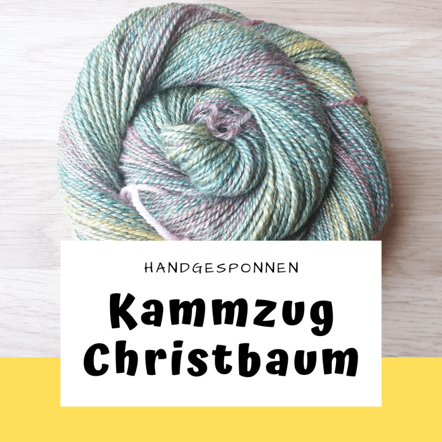 Handgesponnen: Kammzug Christbaum