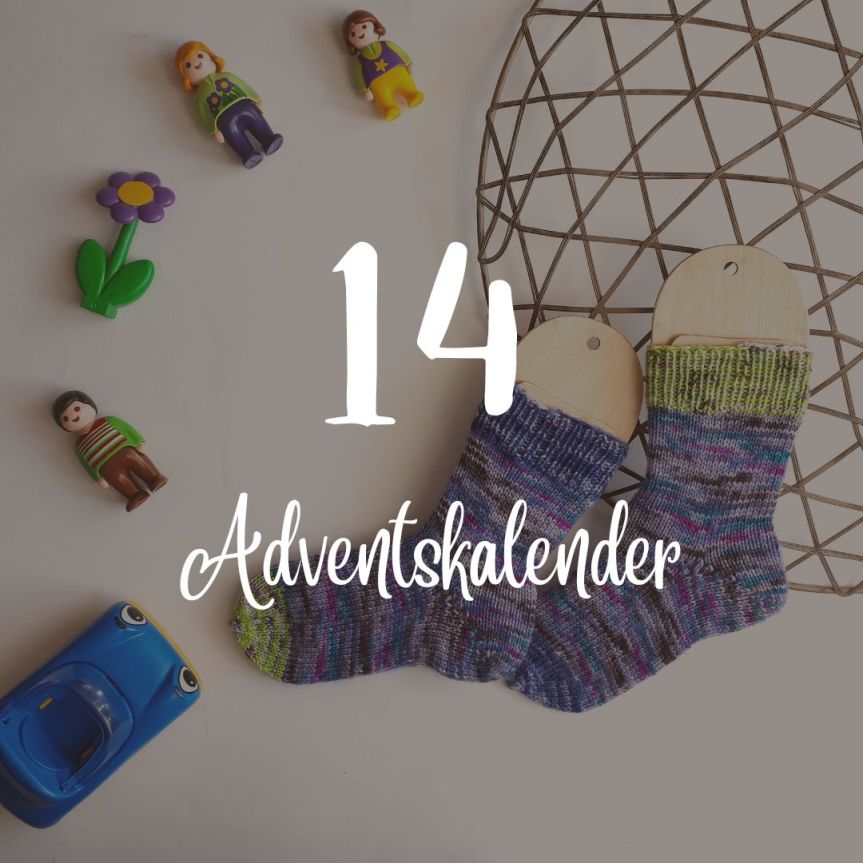 Blog Advent 2022 #14: Einfache Kindersocken Gr. 22/23 bis 36/37 – kostenlose&nbsp;Anleitung