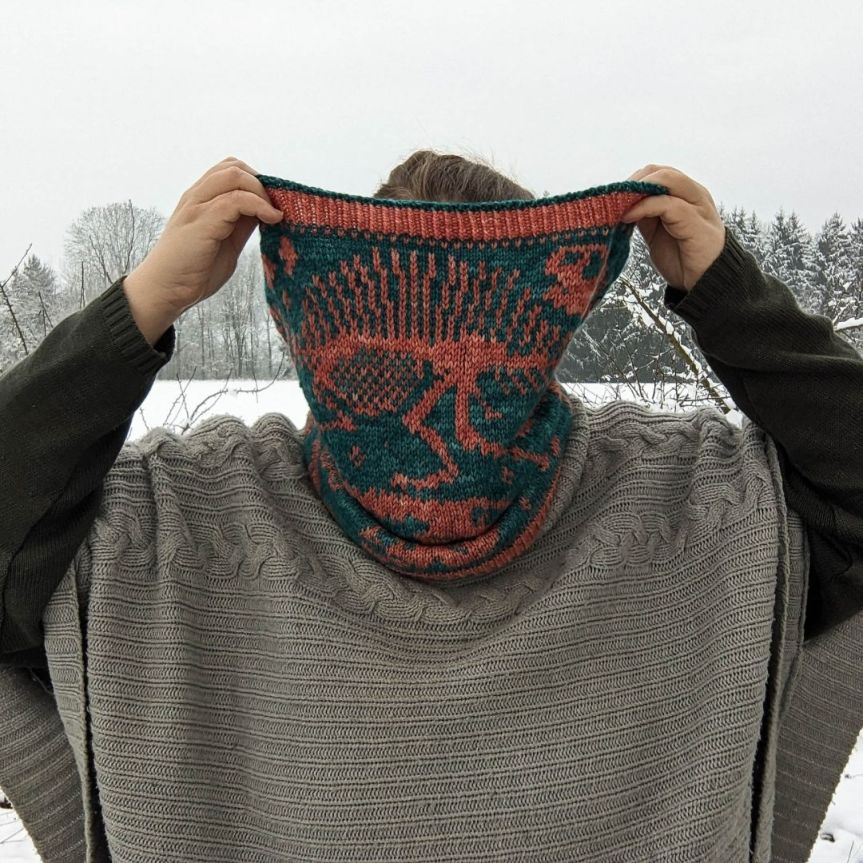 Fossil Frenzy Cowl – meine ersten Schritte ins Stranded&nbsp;Colourwork